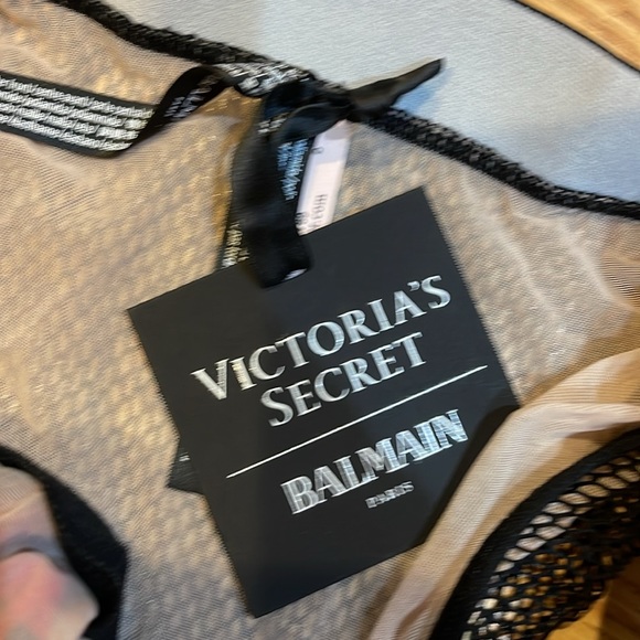 Balmain X Victoria’s Secret Plaid Fishnet Panty NWT
